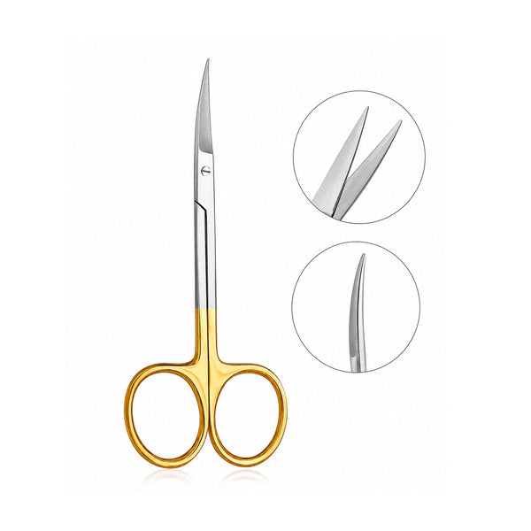 Iris Scissors Curved 11 cm – TC Gold Plated